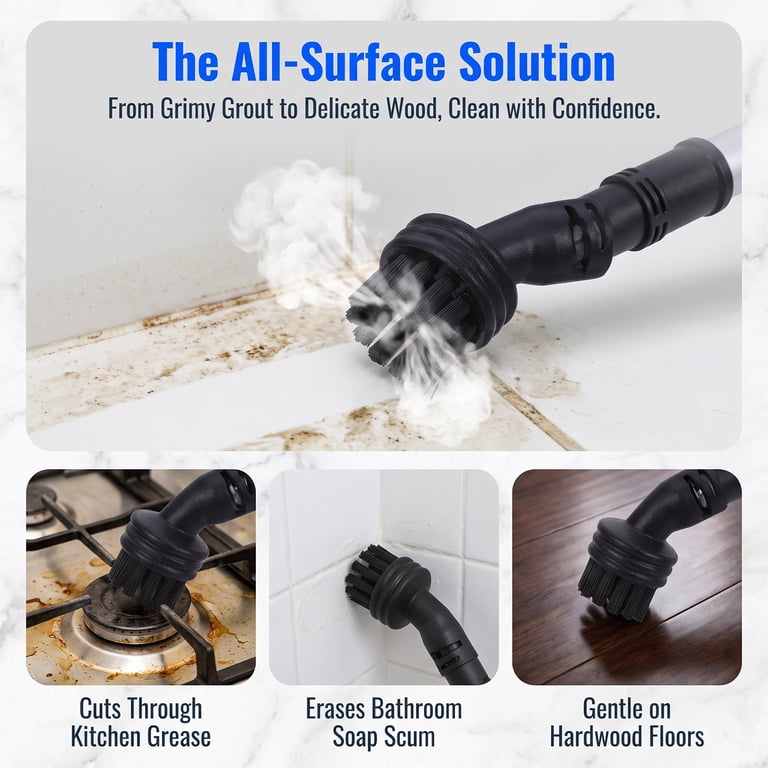 DRAFIDEEP 3Pcs Steam Mop Scrub Brush Attachment Black for Carpet Edges ...