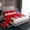 Red White, variant on Feelyou Vintage Xmas Carriage Twin Sheet Sets, Winter Jungle Tree Snow Twin Fitted Sheet, Christmas Festival Flat Sheet, Ultra Soft Home Decor, 3pcs