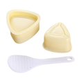 thumbnail image 1 of Lishi Triangle Rice Ball Mold Set - 10 Pieces, Perfect for Bento and Japanese Boxed Meals (Beige), 1 of 5