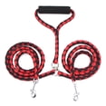 thumbnail image 1 of Dual Double Dog Leash No with Handle for Two Small/Medium Dogs (Red with Black), 1 of 3