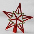 thumbnail image 4 of Bienvenido 2 piezas de estrella para la punta del árbol de Navidad, estrella dorada con purpurina, decoración para el árbol de Navidad (rojo + dorado), aprox. 19 cm, 4 of 7
