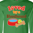 thumbnail image 4 of Inktastic Bloodhound Loved by a (Dog Breed) Long Sleeve T-Shirt, 4 of 5