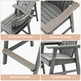 thumbnail image 7 of Pamapic HDPE Tall Outdoor Adirondack Chair Set with Double Removable Trays in Gray, 7 of 7