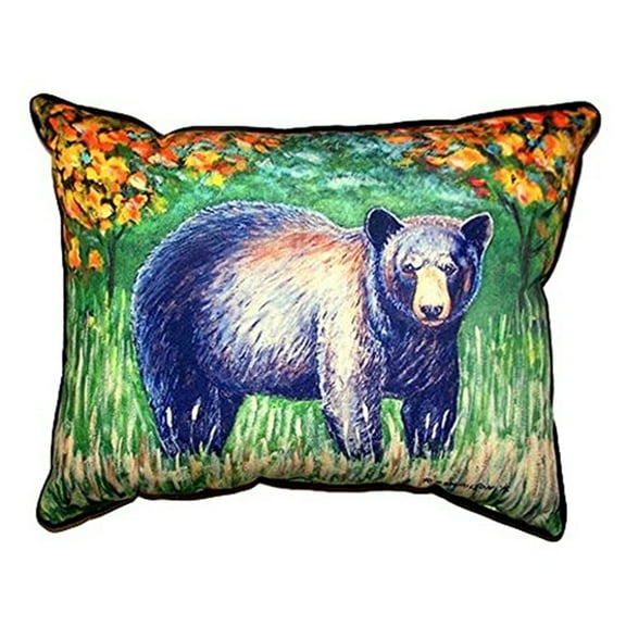 Betsy Drake SN536 11 x 14 in. Black Bear Small Indoor & Outdoor Pillow
