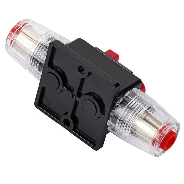Circuit Breaker Reset Fuseholder, HighTech Water Resistant, Push Button Reset Kill Switch, AGU Style Replacement, Made of Alloy Material, for Car Boat Marine Use