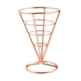 thumbnail image 4 of Soporte de alambre metálico para papas fritas, reutilizable, para conos Oro rosa, 4 of 9