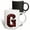 Multicolor, variant on 3drose, Pretty Deep Red Clear Hearts Monogram Initial G, 11oz Magic Transforming Mug