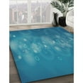 thumbnail image 2 of Ahgly Company Indoor Square Patterned Deep Sky Blue Novelty Area Rugs, 5' Square, 2 of 6