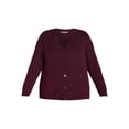 thumbnail image 5 of The Pioneer Woman V-Neck Pointelle Cardigan Sweater, Lightweight, Women’s Plus, 5 of 5