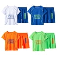 thumbnail image 6 of Emy Dola Multi-Colors Toddler Boys Outfits Short Sleeve Suit Summer Sports Suit Girls Basketball T Shirt + Shorts Football Suit Sets Outfits,2-Piece,, 6 of 6