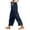Blue, variant on Womens Pants,Solid Color Casual Pants Elastic Waist Loose Fit Side Button Functional Daily Wear,Women's Pants,L,Black