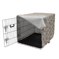 thumbnail image 3 of Dog Lover Dog Crate Cover, Cartoon Puppy Heads Bones and Paw Prints Pattern, Easy to Use Pet Kennel Cover Small Dogs Puppies Kittens, 7 Sizes, Brunt Orange Dimgray, by Ambesonne, 3 of 6