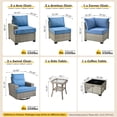 thumbnail image 5 of XIZZI Patio Furniture 9 Pieces All Weather Wicker Sectional Sofa Set Rattan Outdoor Conversation Set with Swivel Rocking Chairs for Garden, Denim Blue, 5 of 10