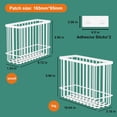 thumbnail image 6 of Wall Organizer Baskets, Lid Organizers Inside Cabinet with 2 Caddy Adhesive, Cabinet Door Organizer with 2 Sponges, 4 Hooks, Cabinet Door Storage for Foil Aluminum Roll, Black, 6 of 12