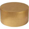 thumbnail image 6 of Meridian Furniture Cylinder Round Brushed Gold Metal Coffee Table, 6 of 8