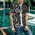 thumbnail image 6 of Hirioo Snake for Men's Baseball T-shirt Shirts Short Sleeve Casual Summer Button Stretch T Shirts,Size S-4XL-, 6 of 7