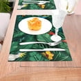 thumbnail image 5 of LNWH Vector Tropical Plants Birds Pattern Placemats, 1 PCS Heat Resistant Washable PVC Table Mats, 18"x12", 5 of 6