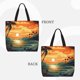 thumbnail image 2 of Balery Tropical Sunset Paradise Bolsa de Mano para Mujeres con Cremallera, Bolsa de Gimnasio con Compartimentos, Bolsa para Laptop, Bolsa para Trabajo, 2 of 7