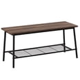 thumbnail image 6 of 6 Piece Dining Table Set, Wooden Dining Table with Storage Rack, 4 Chair and Bench, Stainless Steel Frame Modern Dining Set for Home, Kitchen, Breakfast Small Space, Easy Assembly, Natural, 6 of 7
