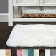 thumbnail image 2 of Sweet Home Collection  Faux Fur Bath Rug (Available in 10 colors and 3 sizes) White 20x32, 2 of 5