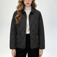 thumbnail image 3 of Byworldtasic Womens Lightweight Quilted Jacket Fall Button Down Puffer Jackets Loose Fit Stand Collar Warm Coats, 3 of 5