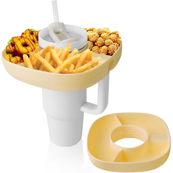 Snack Bowl for Stanley Cup 40 oz Tumbler with Handle, Reusable Stanley Snack Tray, Silicone Stanley snack bowl, Snack Ring for Stanley Accessories