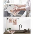 thumbnail image 5 of Light Orange Spring Floral Kitchen Dish Towels for Drying Dishes Set of 2, Ombre Modern Art Vintage Waffle Weave Microfiber Hand Tea Bathroom Towels Quick Dry & Absorbent Towel 12x12, 5 of 7