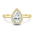 thumbnail image 2 of ESTE ORIGIN 2.00Ct Pear Cut Lab-Grown Diamond Engagement Ring – 5 Claw Halo Cathedral Setting in 10K Yellow Gold for Women US 4, 2 of 7