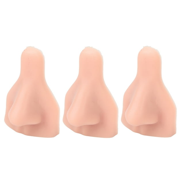 Modelo De Nariz Humana, Suave, Flexible, 3 Piezas, Estructura Transparente, Modelo De Nariz De Silicona Para La Práctica ANGGREK Color carne claro