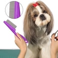 thumbnail image 2 of Tnobhg Pet Louse Comb Stainless Steel Narrow Smooth Tooth Hanging Hole Pet Grooming Brush Remove Dogs Cats Louse And Hair Massage Comb, 2 of 7