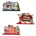 thumbnail image 1 of Adornos De Madera De Papá Noel, Decoración De Escritorio De Madera De Navidad Para El Hogar, Decoración Interior Y Exterior Inevent HA037861-00, 1 of 6
