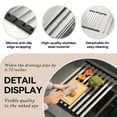 thumbnail image 4 of FT Hita Kitchen Foldable Stainless Steel Dish Rack Over The Sink Dish Drying Rack Multipurpose Kitchen Drainer for Sink Dish Rack Heat Insulation Pad, 4 of 6