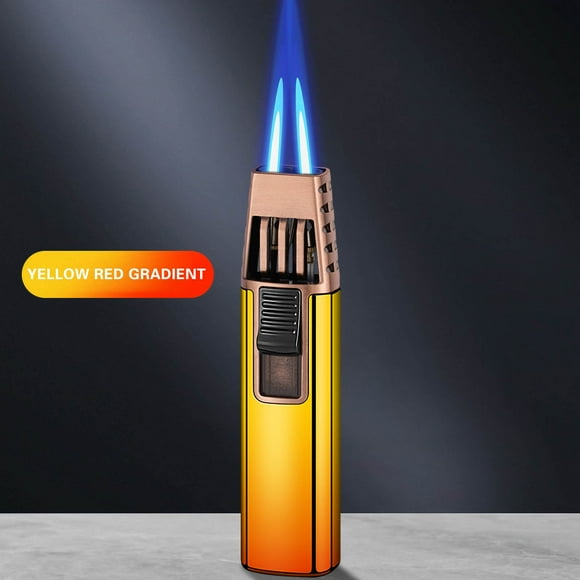 PREWOOD Torch Lighter Butane Lighter,Windproof Straight Torch Blue Flame Lighter Butane Torch Turbine Torcher Inflatable Gas Windproof Lighter Refillable Butane Lighter For Outdoor BBQ Baking