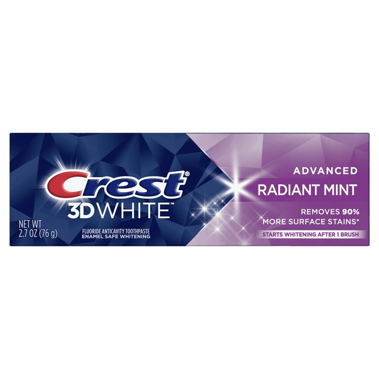 Crest 3D White Advanced Radiant Mint Whitening Toothpaste, 2.7 oz