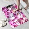 thumbnail image 3 of YIMEIS Christmas decoration Kitchen rugs Washable flannel Printed Area Rug and Mats DoorMats, bath mat,Autumn and Winter Festival Decoration-Christmas Snowman-Pink 15.7'' x 23.6''+17.7'' x 47.2'', 3 of 8