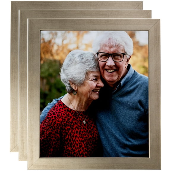 ArtToFrames 24" x 36" Muted Prosecco Gold Picture Frame, 24x36 inch Gold MDF Poster Frame (WOM-4673), 3 Pack
