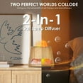 thumbnail image 3 of 2-in-1 Ultrasonic Essential Oil Diffuser & Himalayan Salt Lamp, Aromatherapy Diffuser Cool Mist Humidifier with Auto Off Function, 100% Pure Himalayan Pink Salt Rock, 150ml (Wooden Grain), 3 of 5