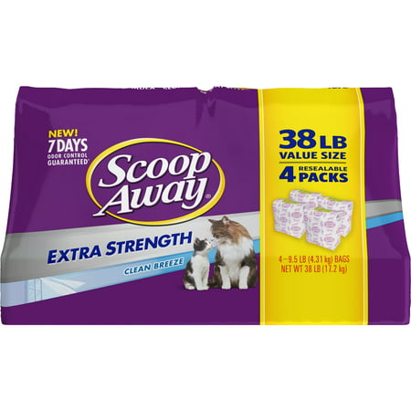 Scoop Away Extra Strength Clumping Cat Litter, Scented, 38 (Best Clumping Cat Litter For Odor Control)
