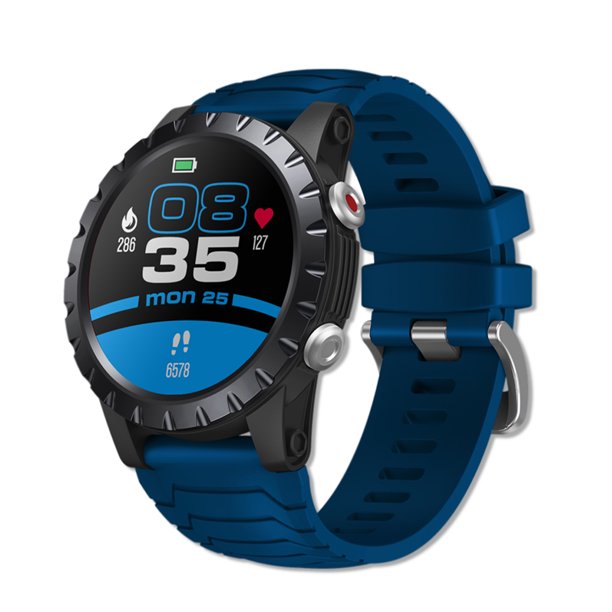 Zeblaze Smart Watch Frecuencia cardíaca Oxígeno en sangre Selfie Control remoto Seguimiento del sueño Pantalla táctil GPS Fitness Tracker Multi-idioma Azul AweSitey EL005047-02