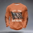 thumbnail image 2 of Dwelliawo Men's Usa Flag Sweatshirts Usa Flag Patriotic Graphic 250th Anniversary 1776-2026 2026 Usa Flag American Sweatshirt Lightweight Casual Pullover Sweatshirts Saffron XL, 2 of 5