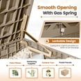 thumbnail image 2 of Devoko Outdoor 105 Gallon Resin Deck Box, Brown, 2 of 7