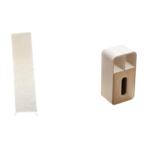 Pantalla Para Lámpara De Pie De Salón Y Funda Rectangular Multiusos Para Caja De Pañuelos, Soporte Para Mando A Distancia De Oficina Y Dispensador De Servilletas Faciales.