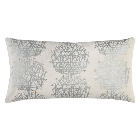 Medallion 2.5 Inch Silver Medallion - Rizzy Home Decorative Poly Filled Throw Pillow Medallion 11