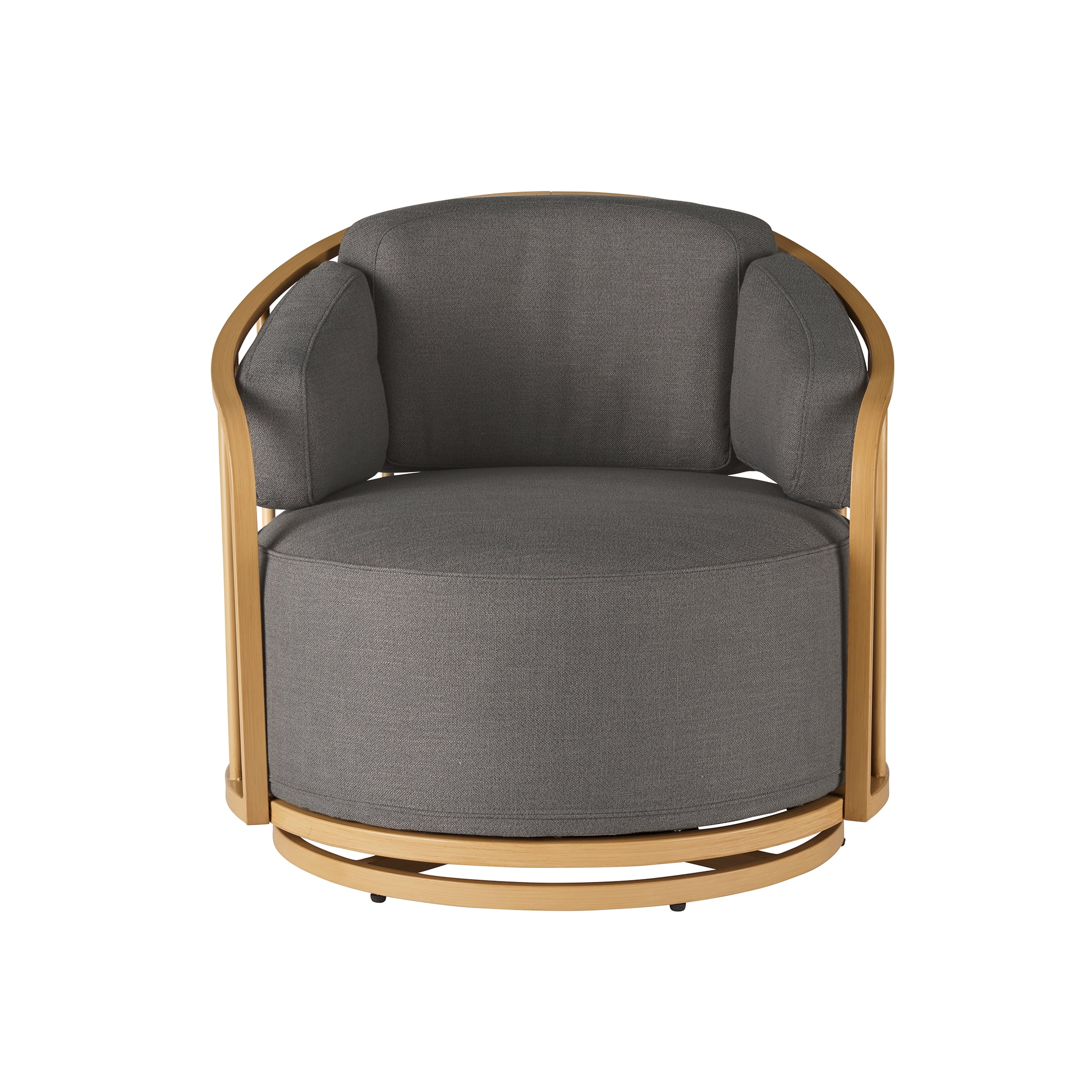 Better Homes & Gardens Lillian Swivel Birdcage Accent Chair, Charcoal Linen