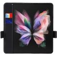thumbnail image 6 of Compatible with Samsung Galaxy Z Fold 3 Wallet Case, Galaxy Z Fold 3 Case with S Pen Holder, Z Fold 3 5G Case with Card Slots Holder, Genuine Leather Flip Cover Case for Galaxy Z Fold3 (Black), 6 of 13