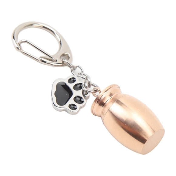 Pet Urns Keychain, Sturdy Stainless Steel  Print Memorial Urn, Dog Cat Keepsake Memorial Urn KeychainHolder, Waterproof Pet Cremation Jewelry  Charm for Dogs, Cats