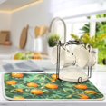 thumbnail image 2 of Yayeee Dish Drying Mat for Kitchen Counter Ultra Absorbent Easy Clean Pad 18x16", Orange Tree Pattern, 2 of 7