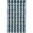 thumbnail image 2 of SAFAVIEH Montauk Jefferson Geometric Quatrefoils Cotton Area Rug, Ivory Blue/Black, 2'6" x 4', 2 of 7