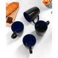thumbnail image 4 of Bestone Coffee Mugs,Black Coffee Coffee Mug Set of 4,12 oz Ceramic Coffee Cups with Large Handles, Black Mug, Easy to Clean & Hold,Blue and Black, 4 of 5