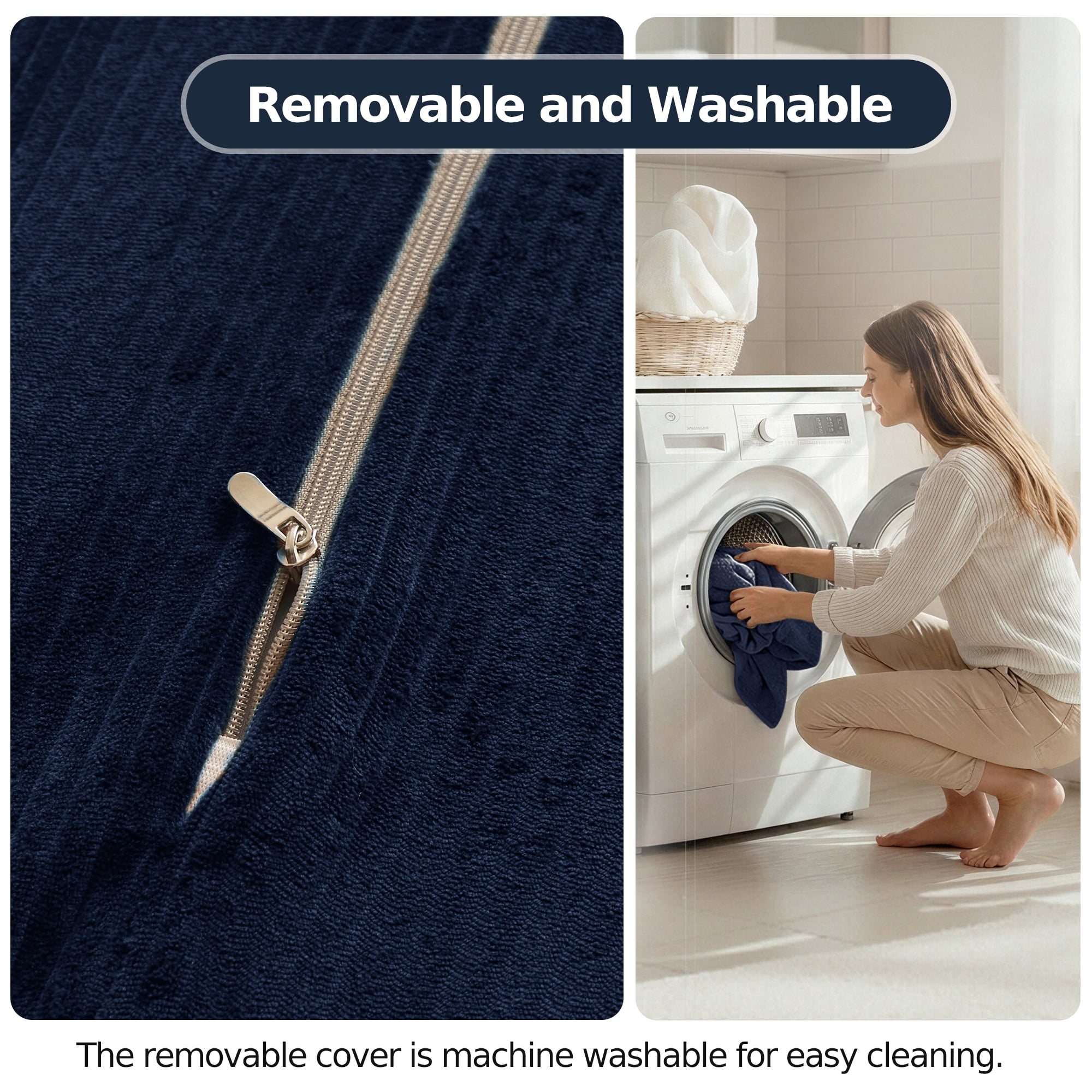 DILORA Convertible Sleeper Sofa Bed,Compressed Floor Boneless Couch,Modular Modern Corduroy Sofa for Living Room Bedroom,Easy Assembly(Bule)78.8''